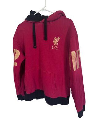 Liverpool red black and gold hoodie size L